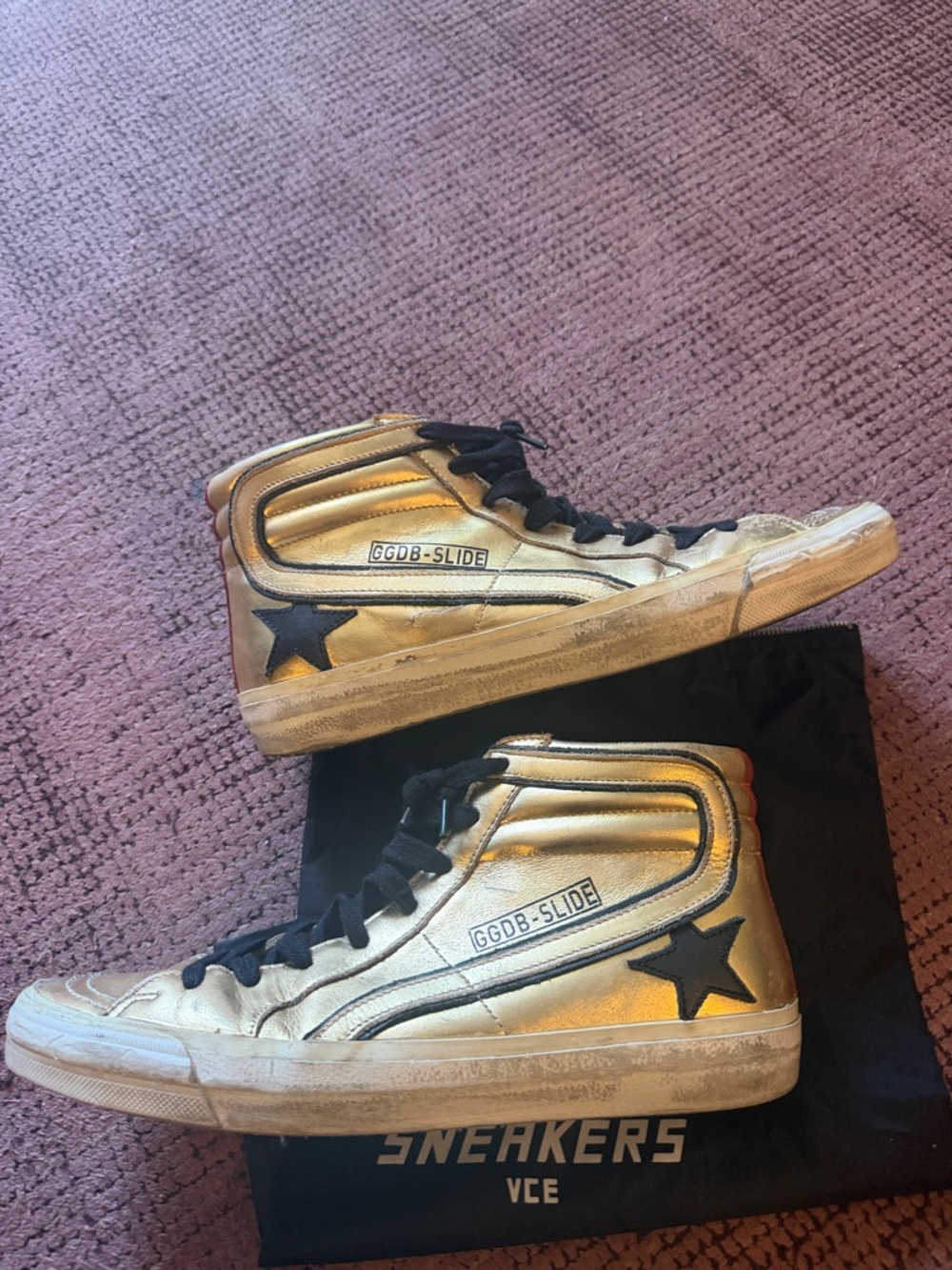 Golden Goose GGDB-SLIDE Gold size 10/40 - Picture 2 of 7